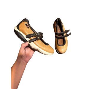 MBT Changa Leather Mary Jane Orthopedic Tennis Shoes 7.5 Brown Chunky Comfort